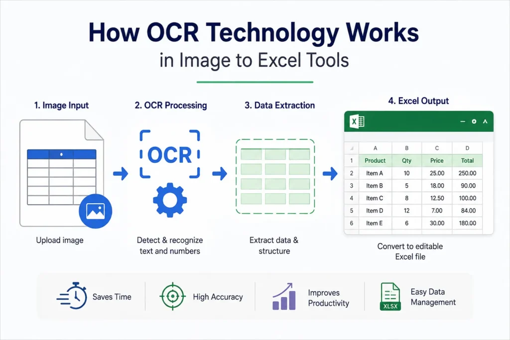 How OCR Technology Works in Image to Excel Tools