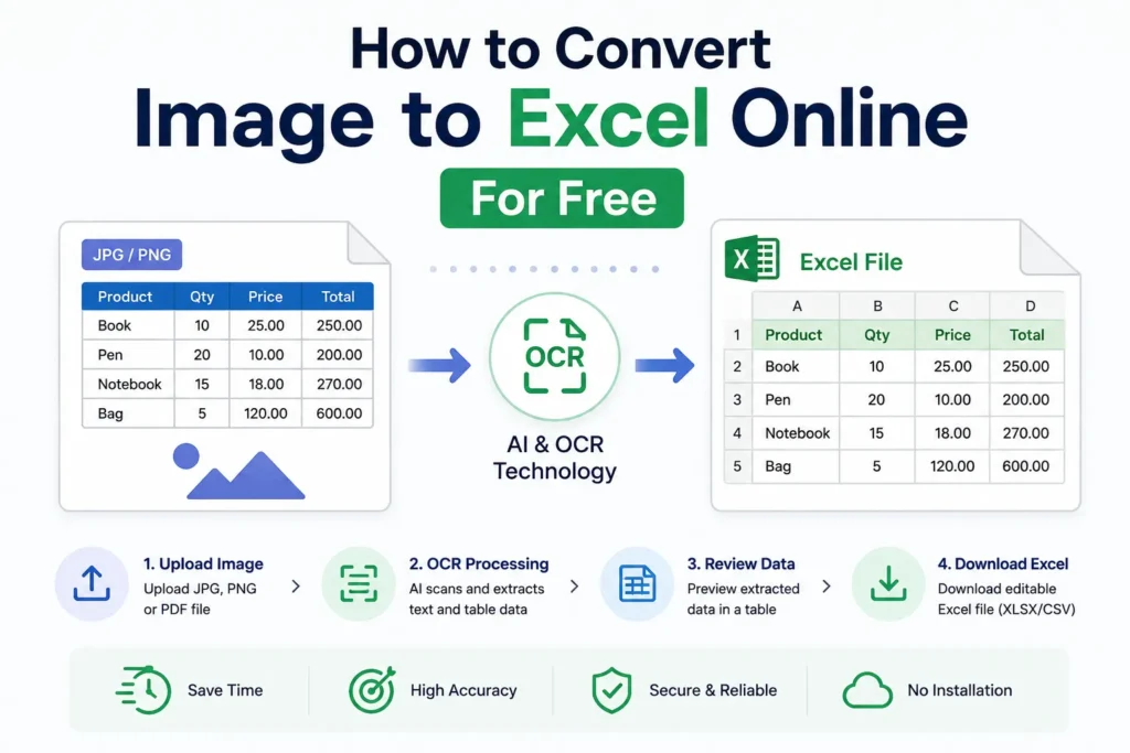 How to Convert an Image to Excel Online for Free